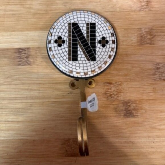 NWT - Anthropologie Bistro Tile Monogram Hook – Letter N - Picture 7 of 16